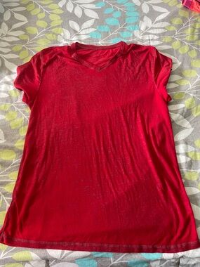Women’s Red V-Neck Tee